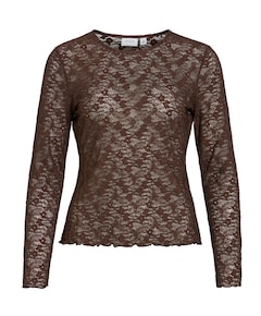 Dames longsleeve bruin