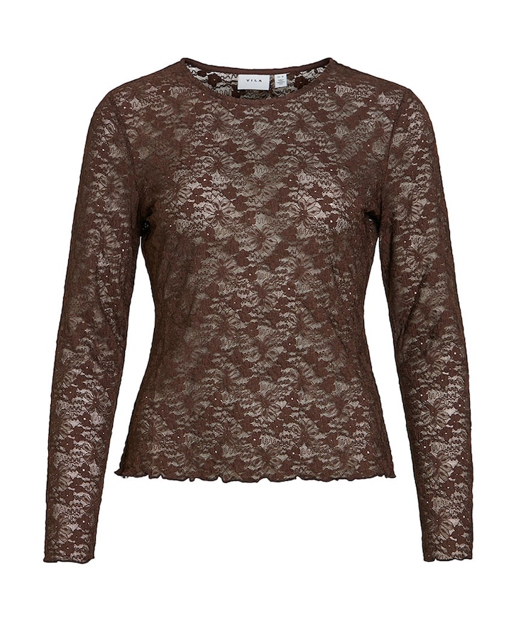 Dames longsleeve bruin