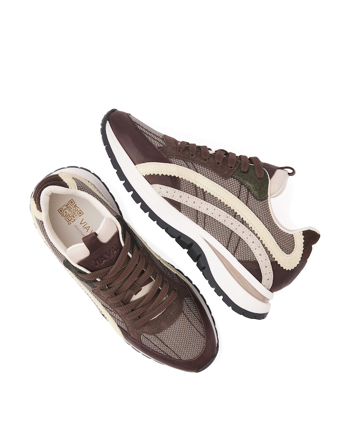 Usher Lott dames sneakers bruin