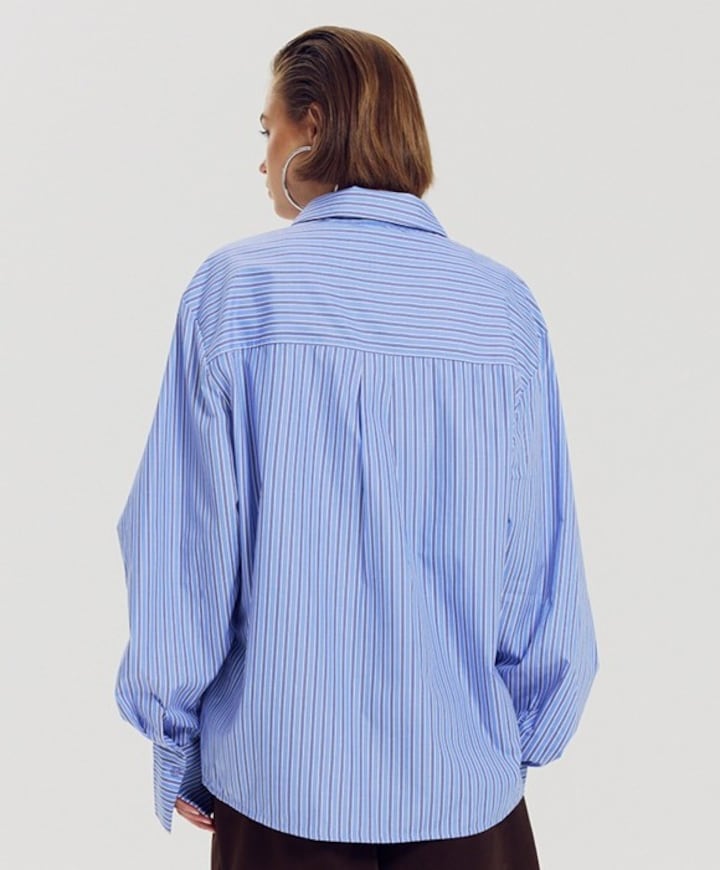 Dames blouse blauw