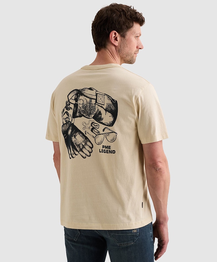 Heren T-shirt ecru