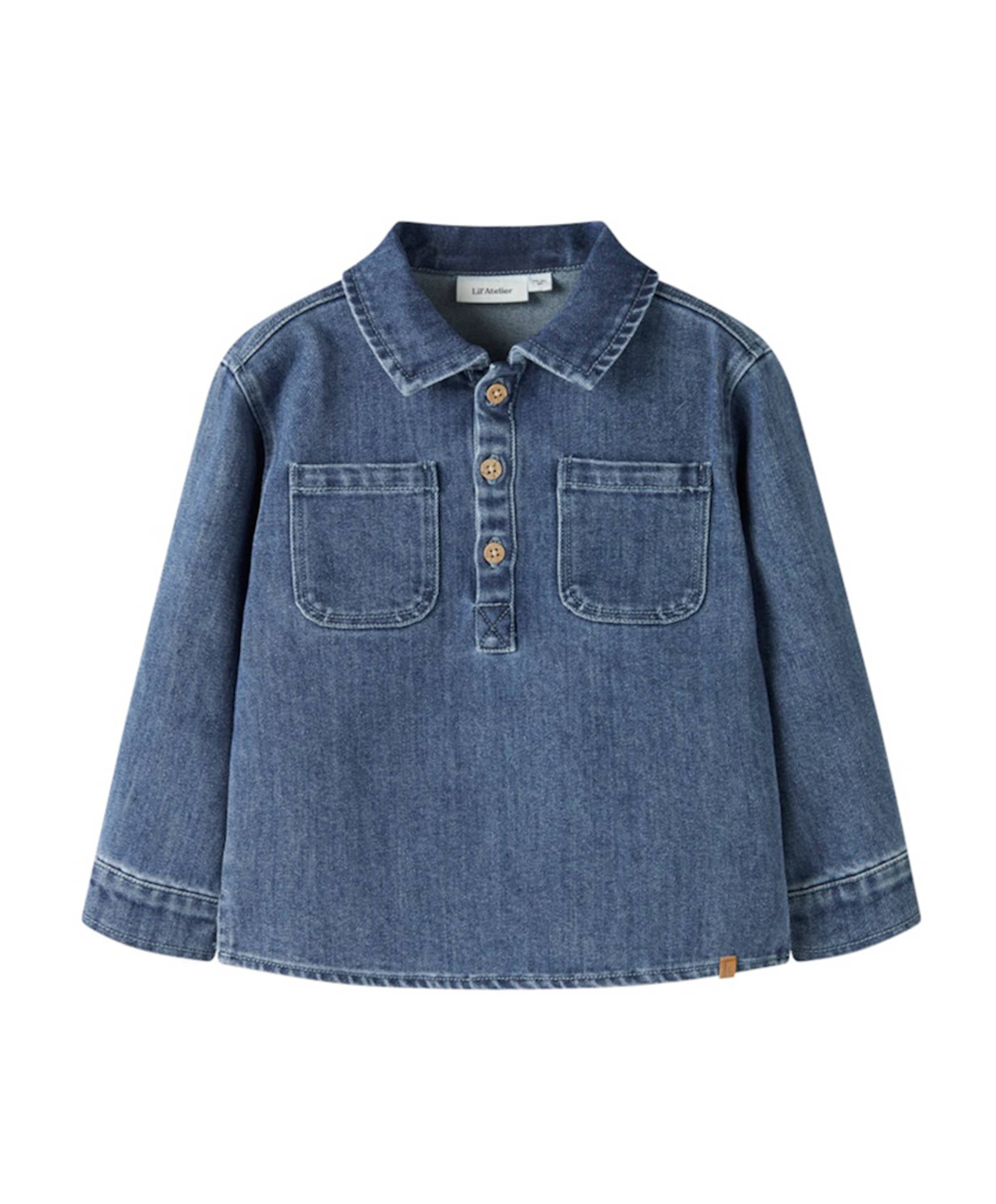 Meisjes blouse lange mouw blauw