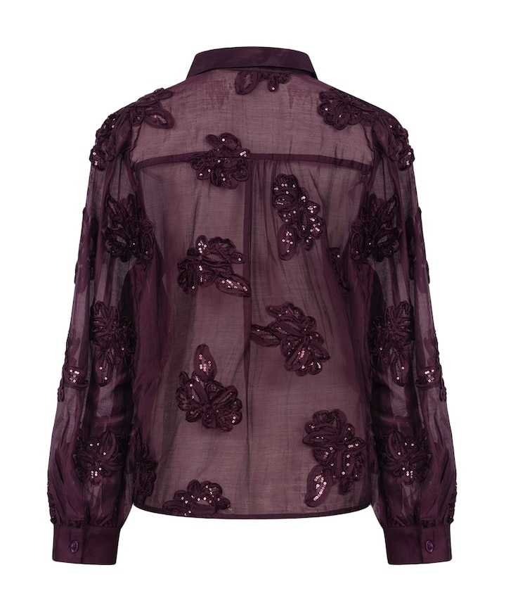 Dames blouse bordeaux
