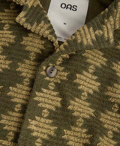 Heren overhemd korte mouw groen