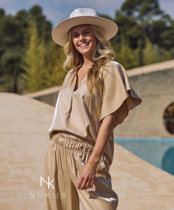 Rubi Shiny dames broek beige