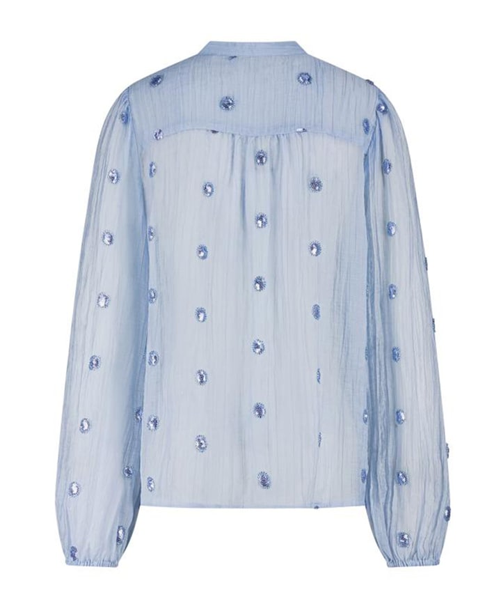 Dames blouse blauw
