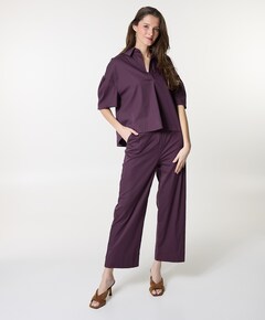 Cropped dames broek paars