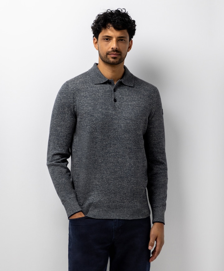 Heren polo grijs