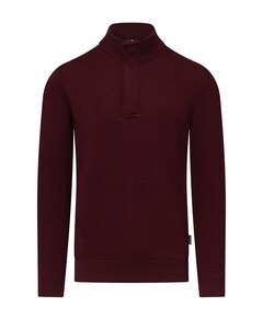 Heren trui met rits bordeaux
