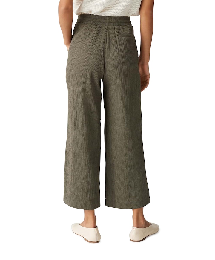 Mileni crinkle dames broek groen