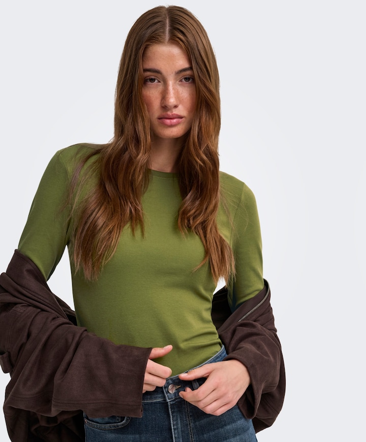 Dames longsleeve groen