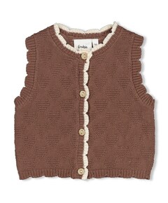 Meisjes gilet bruin