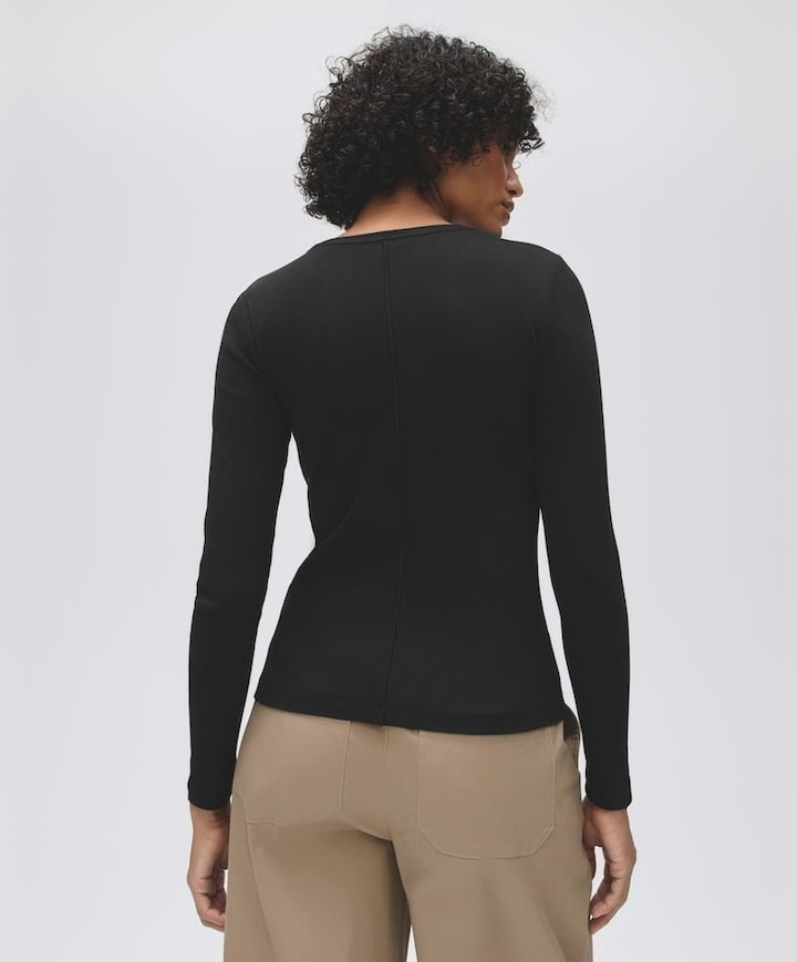 Dames longsleeve zwart