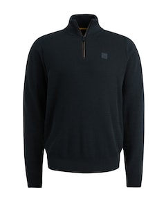 Heren trui met rits blauw