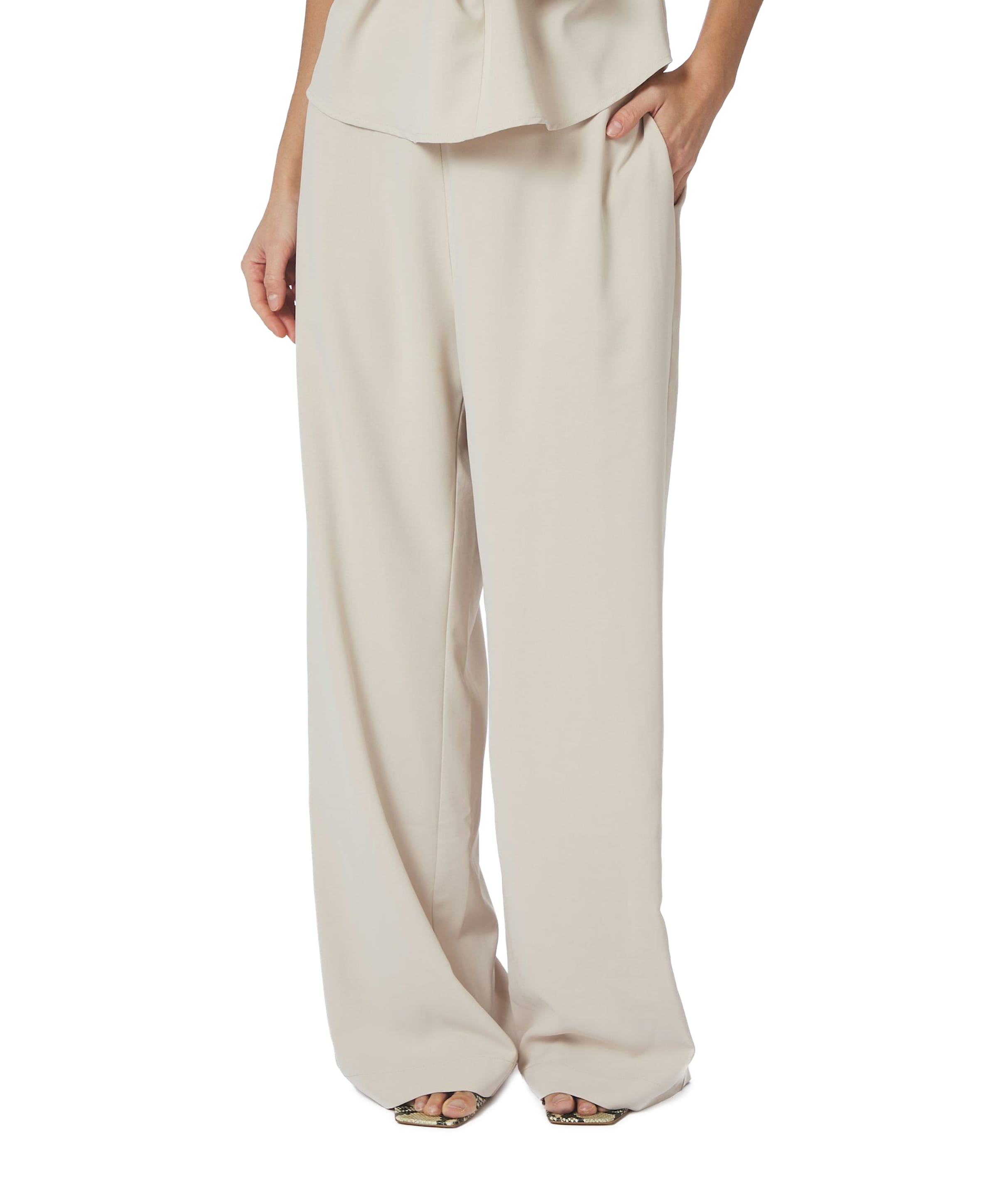 Lunet Crepe dames broek ecru