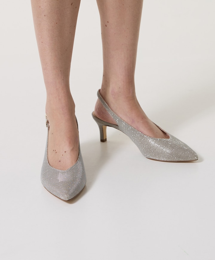 Women Sling dames slingbacks goud