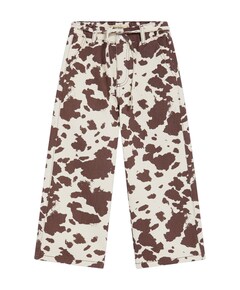 Dakota Cow Print meisjes jeans bruin