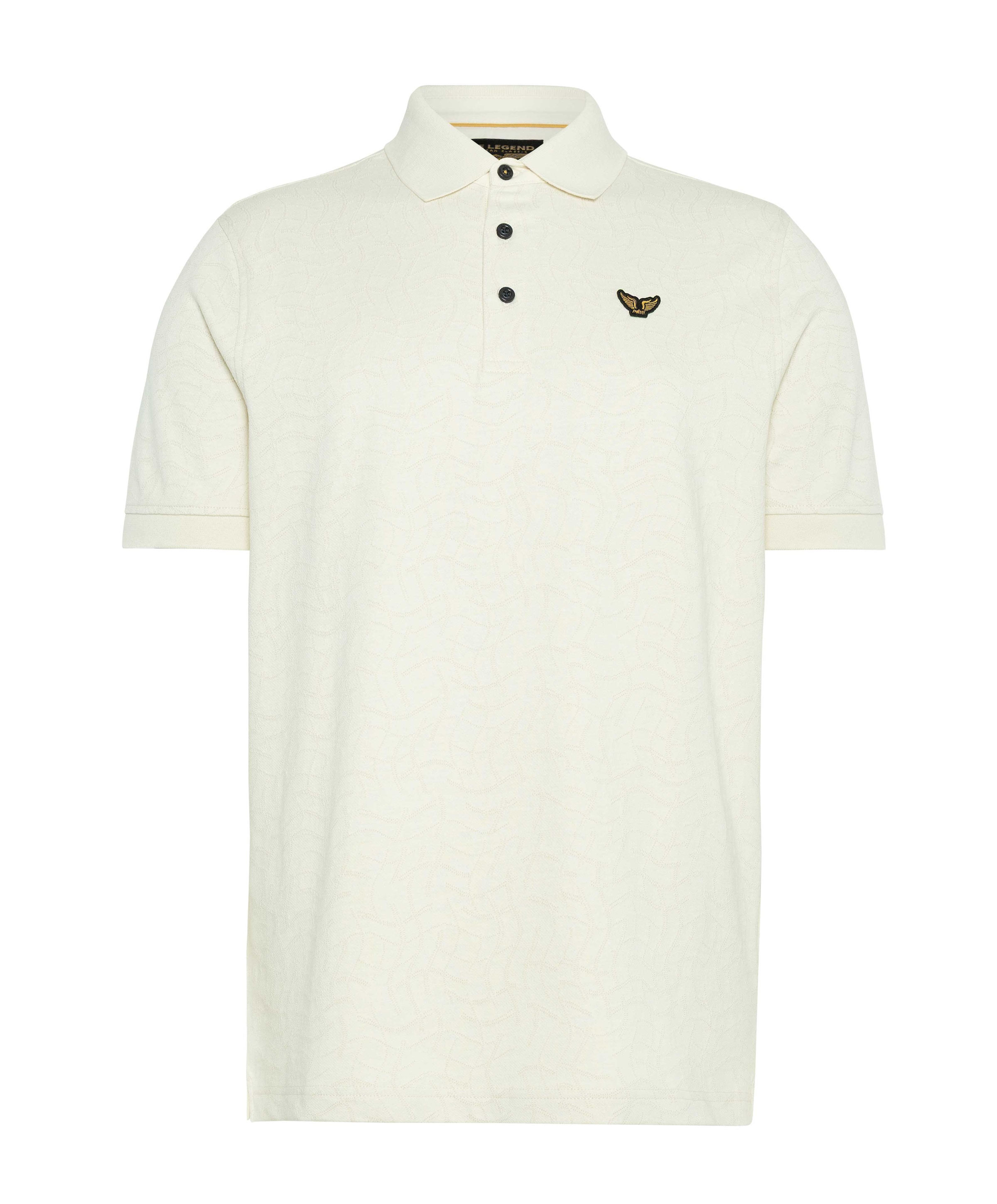 Heren polo ecru