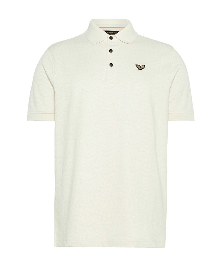 Heren polo ecru