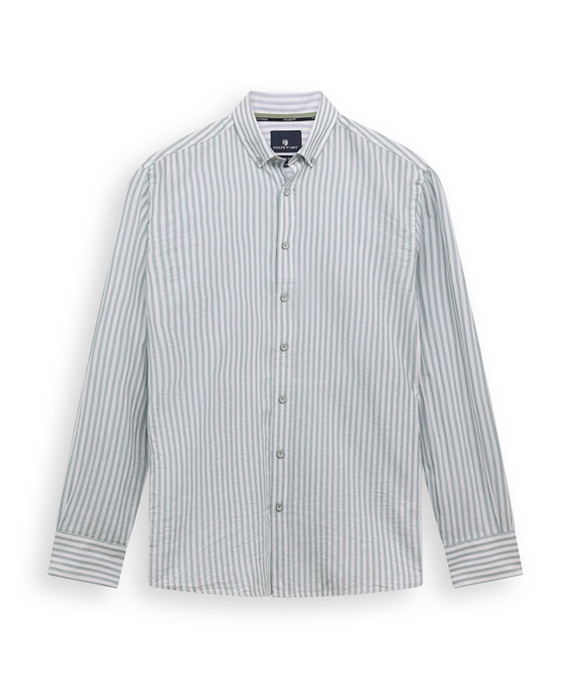 Heren overhemd lange mouw groen