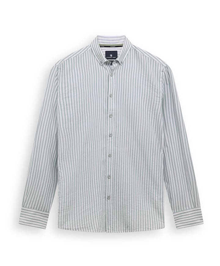 Heren overhemd lange mouw groen