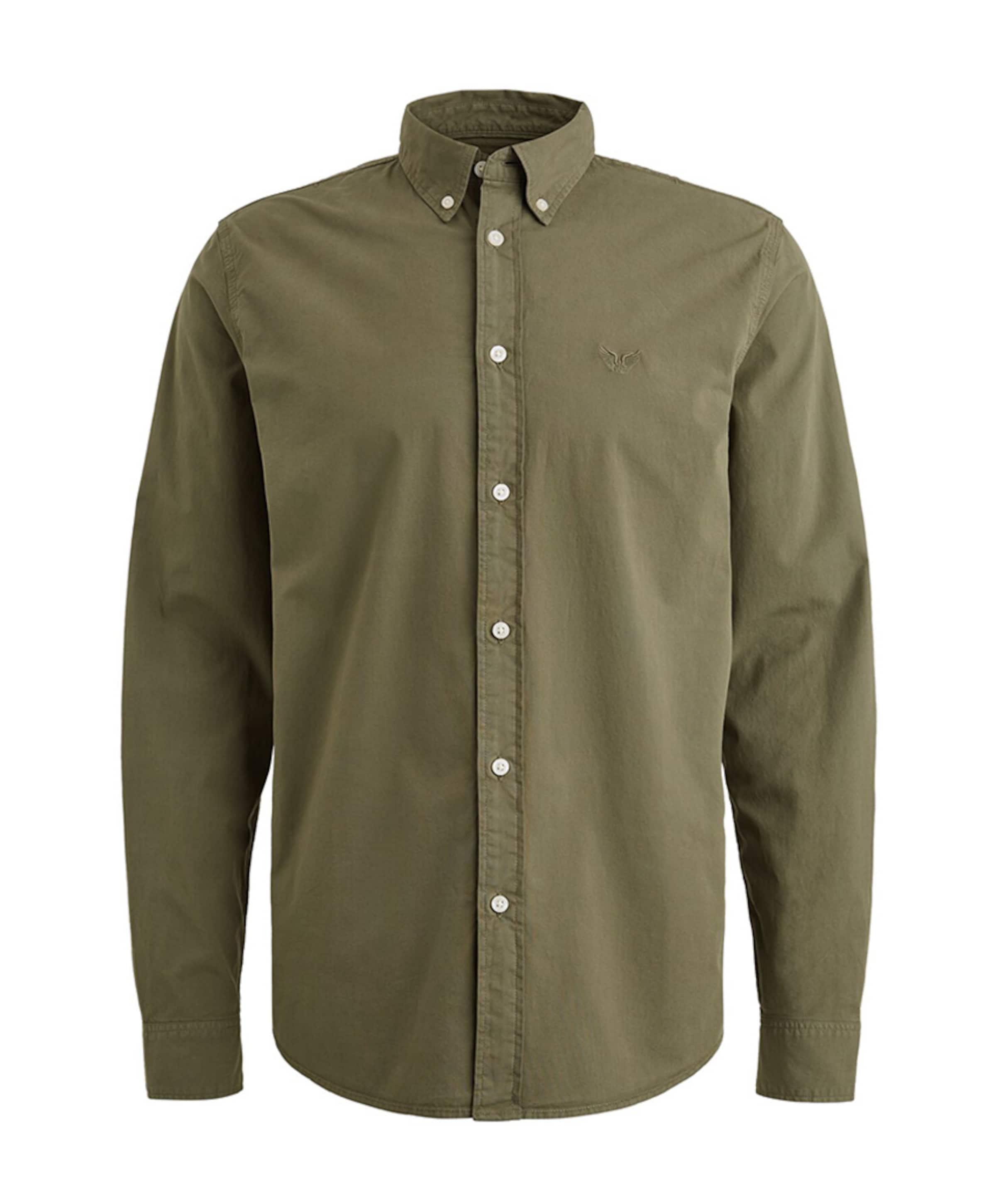 Heren overhemd lange mouw groen