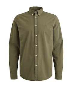 Heren overhemd lange mouw groen