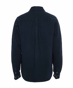 Heren overhemd lange mouw blauw