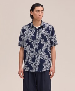 Heren overhemd korte mouw blauw