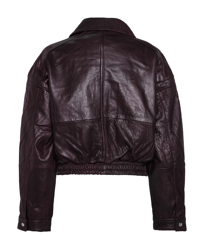 Dames leren jas bordeaux