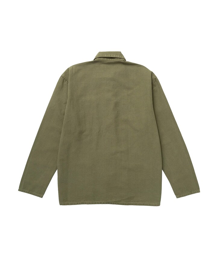 Heren overhemd lange mouw groen