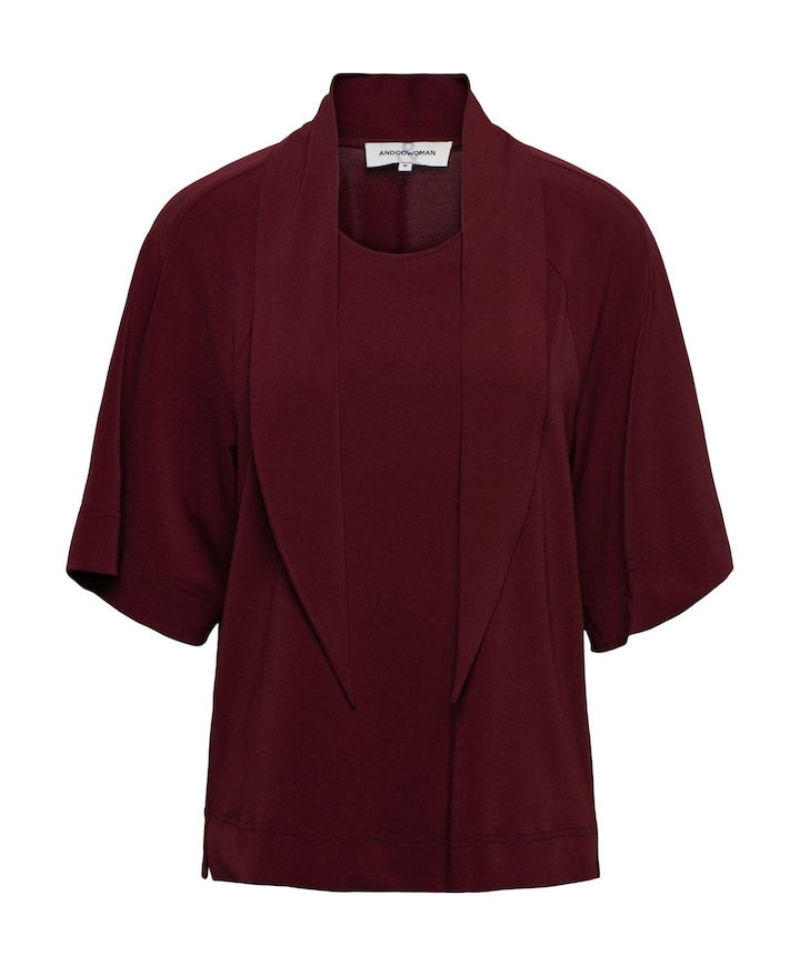 Dames T-shirt bordeaux