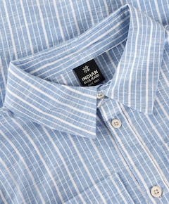 Jongens overhemd lange mouw blauw