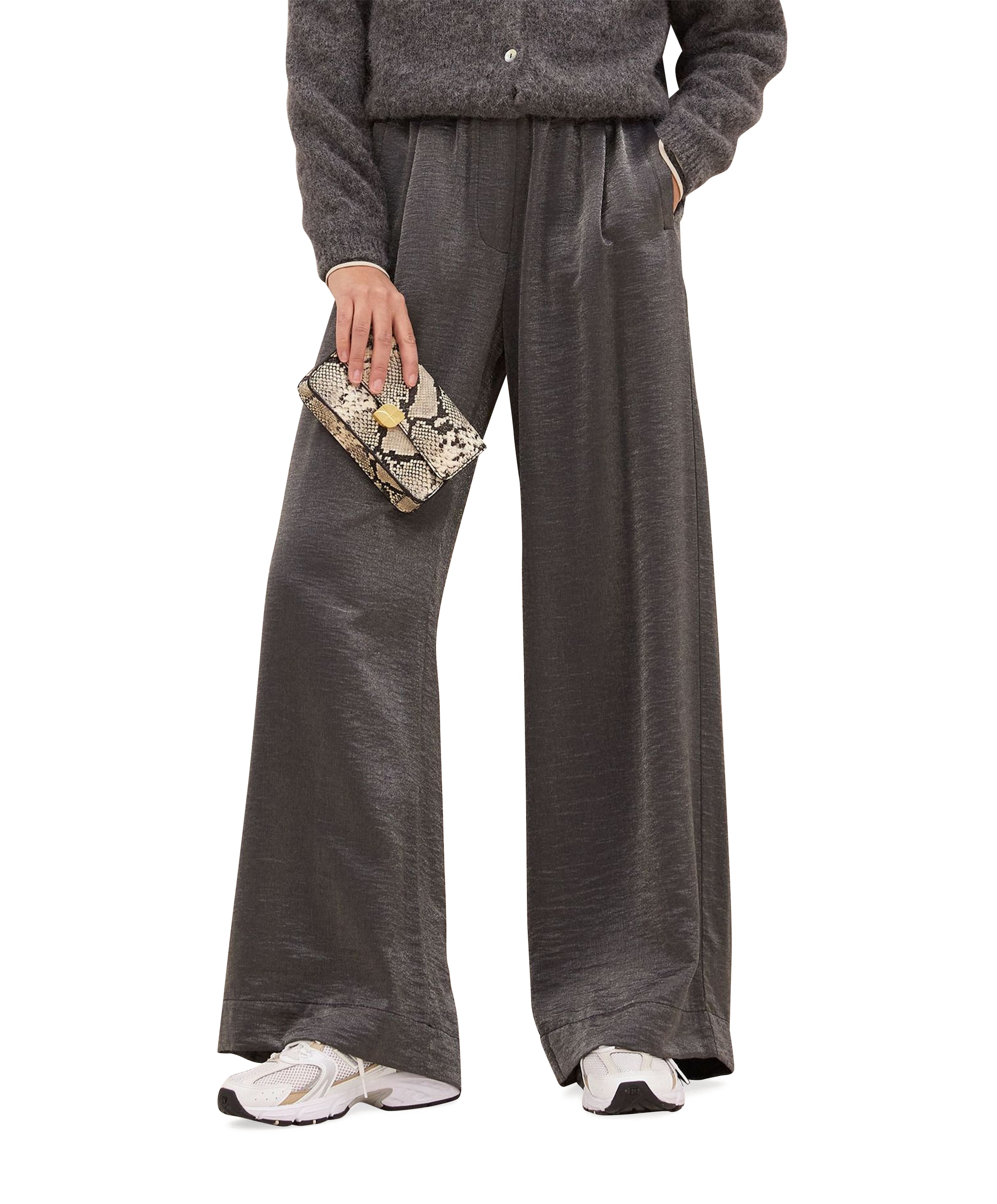 benji metallic broek grijs