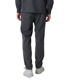 Blended wool drawstring with Shark fin pantalon grijs