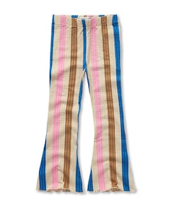Flared legging stripes meisjes broek multicolor