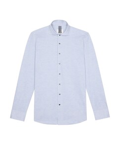 Heren overhemd lange mouw blauw