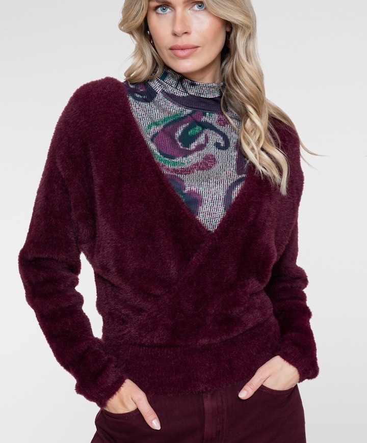 Dames trui bordeaux
