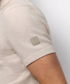 Heren polo beige
