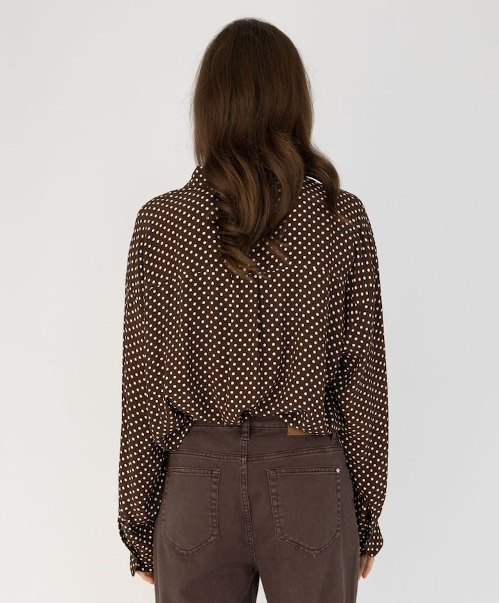 Dames blouse bruin