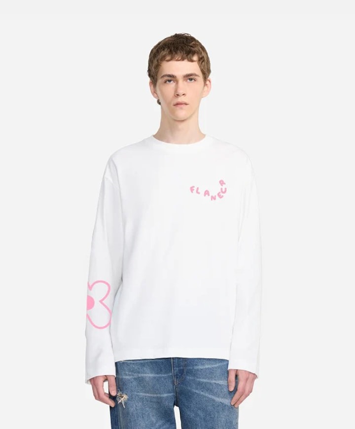 Heren longsleeve wit