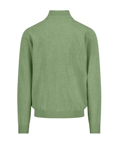 Heren trui met rits groen