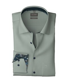 Heren overhemd lange mouw groen