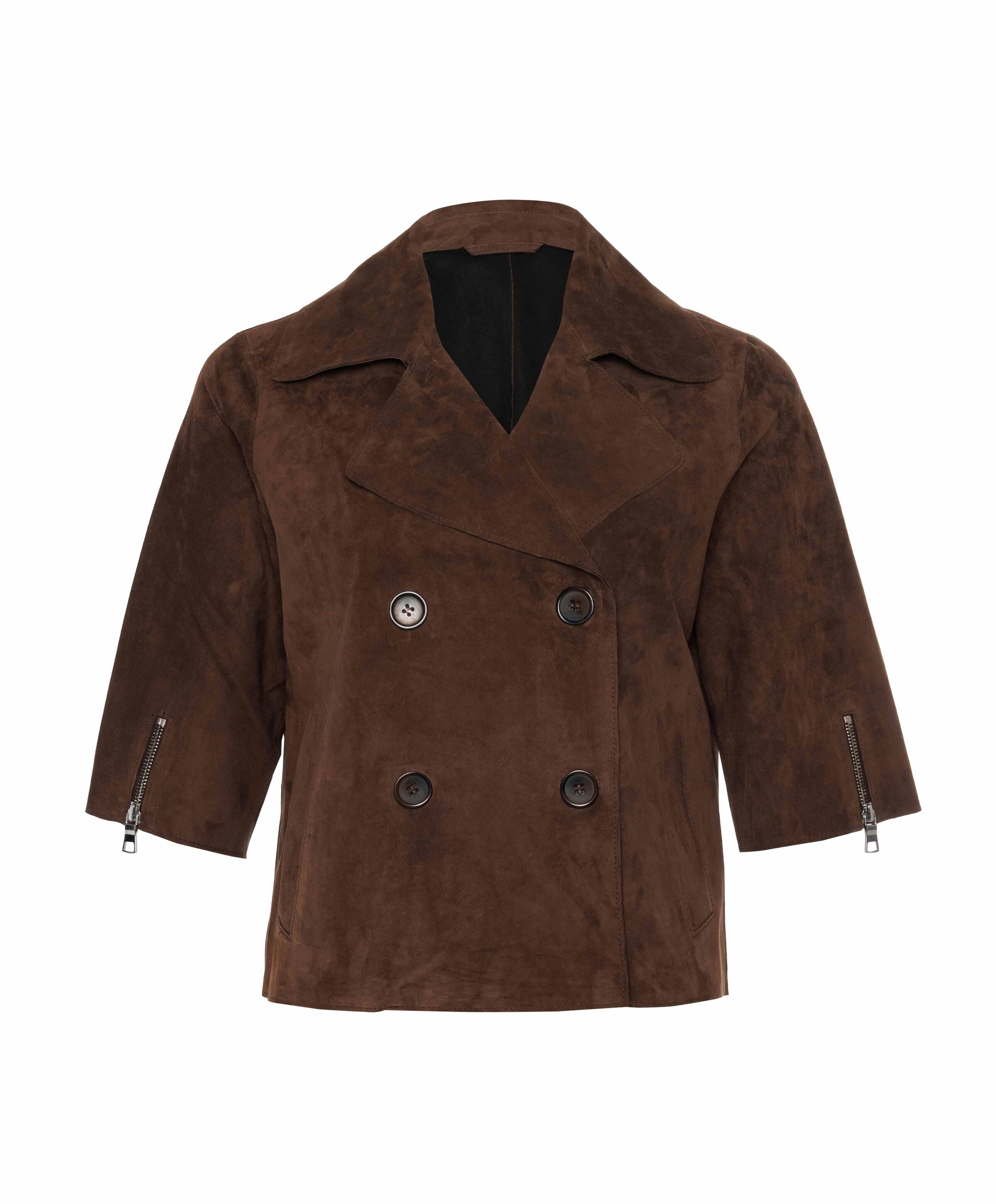 Dames leren jas bruin