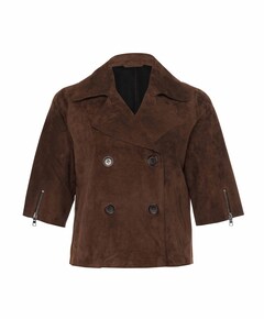 Dames leren jas bruin