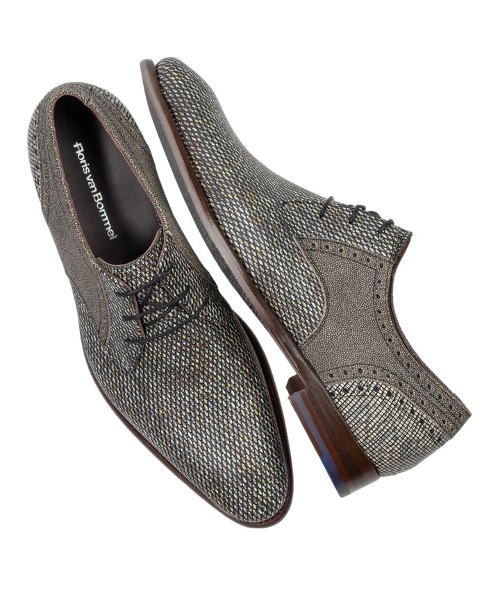 heren veterschoenen grijs