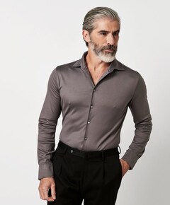 Overhemd lange mouw grijs