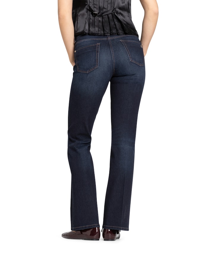 Paris flared dames jeans blauw