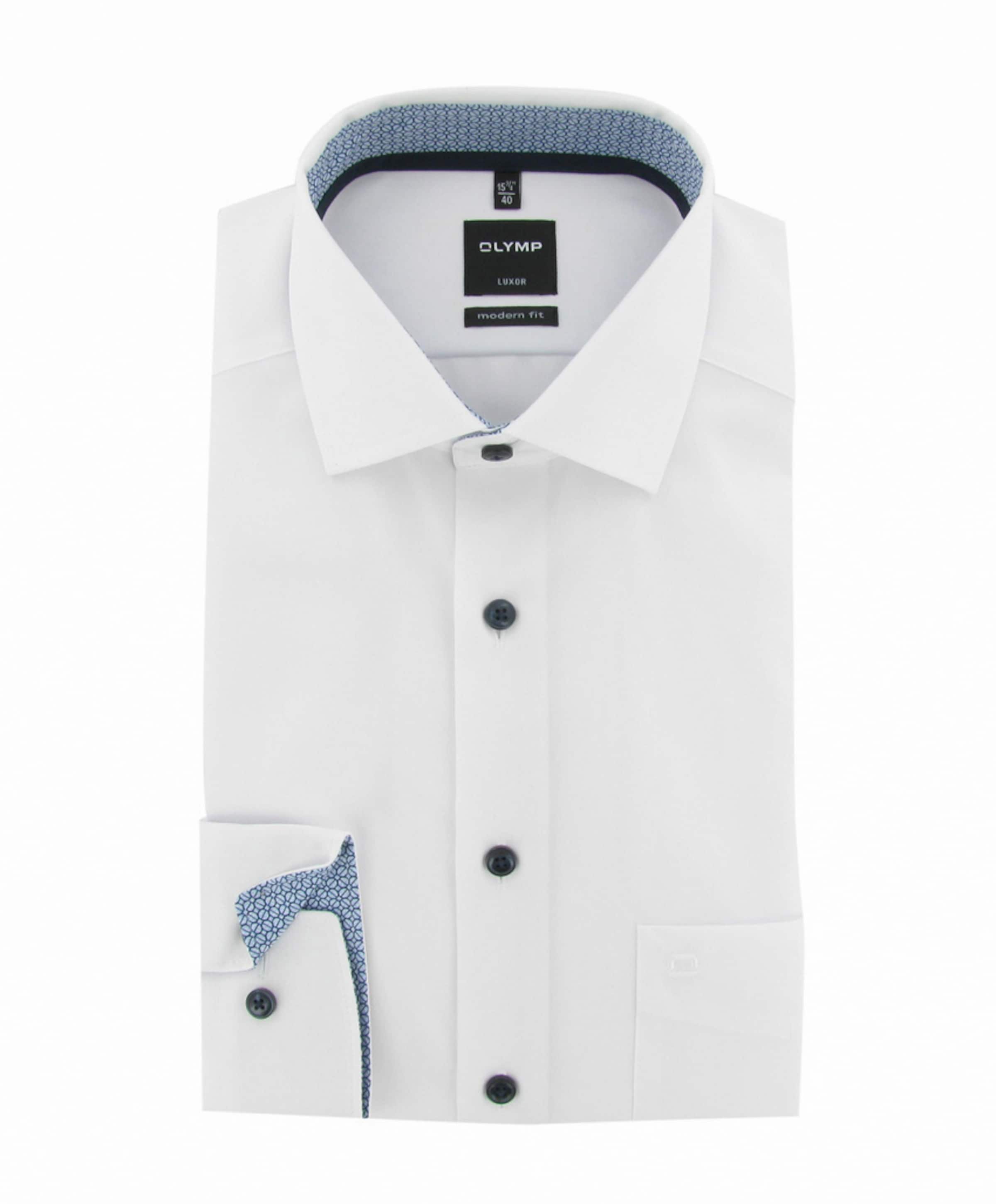 Heren overhemd lange mouw wit