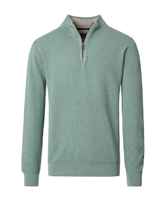 Heren trui met rits groen